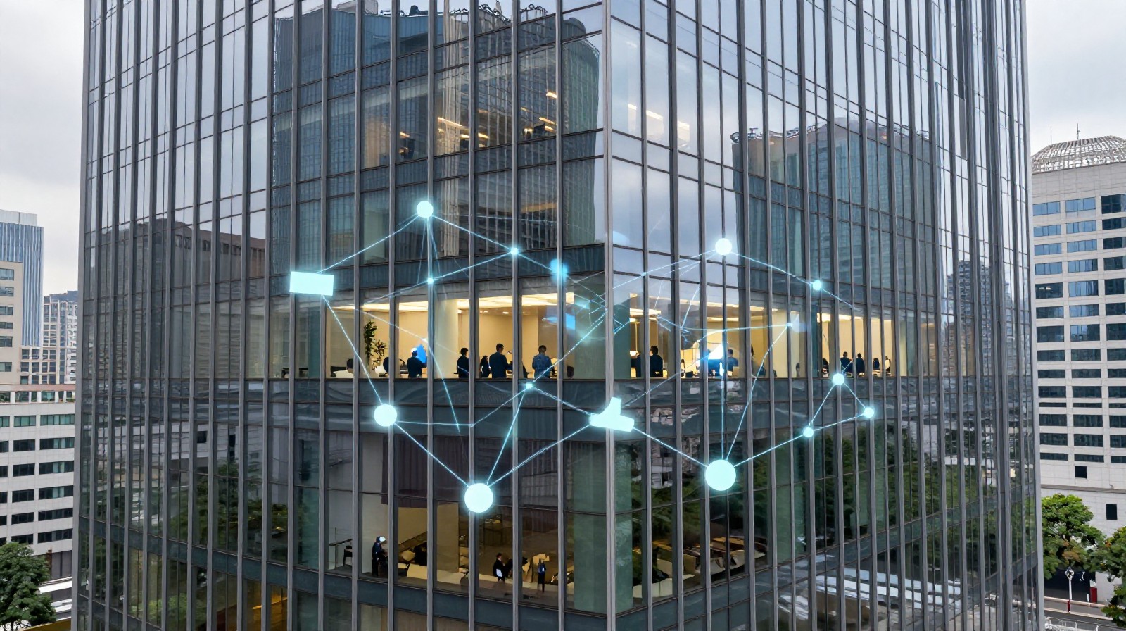 Modern Chinese business district representing professional relationships and corporate culture