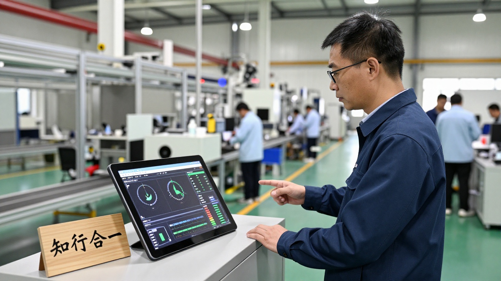 Factory floor in China where managers apply traditional philosophy to modern manufacturing efficiency and agile execution