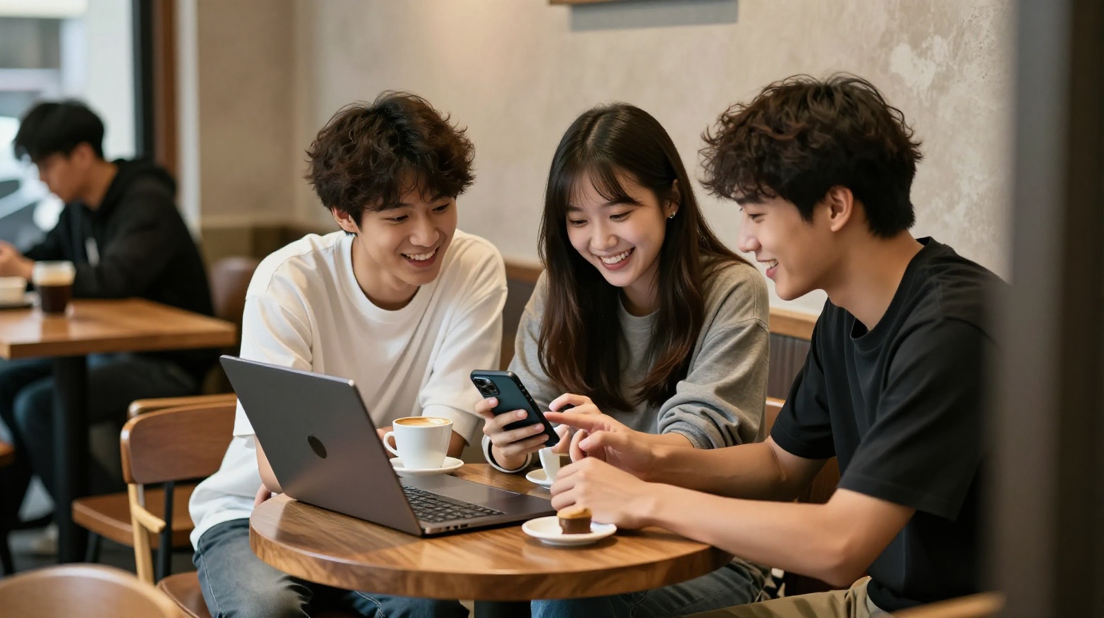Young people socializing and working in a secret residential coffee shop in China