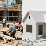 Robotic arm constructing 3D printed wall