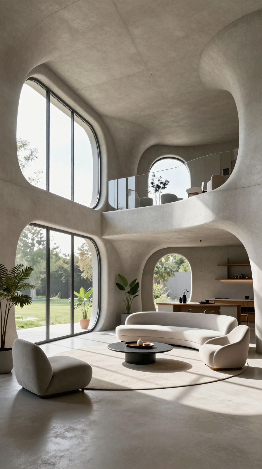 Interior view of the 3D printed residential unit