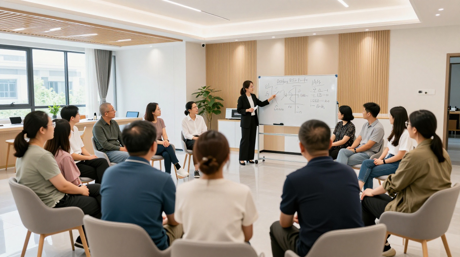 Residents participating in a democratic decision-making meeting for community renovation in China