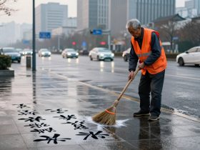 The Street Cleaner Who Writes Poetry on the Ground