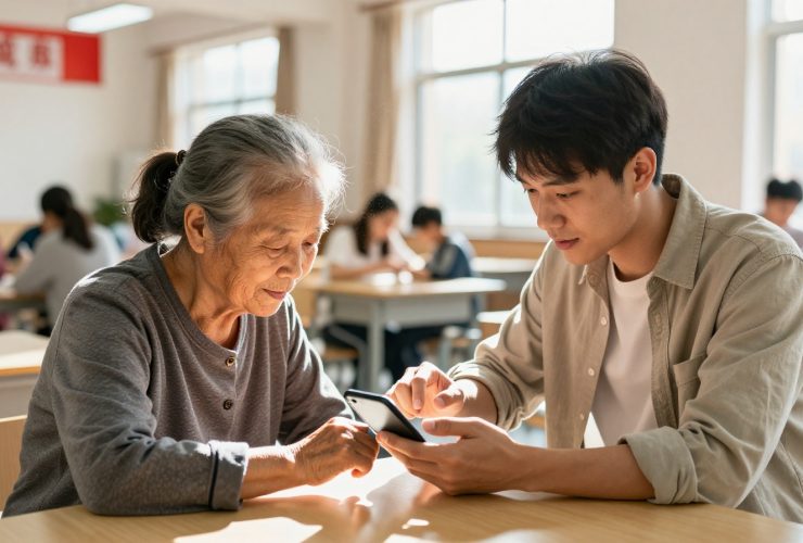 Bridging the Digital Divide: Young People Teaching Seniors to Use Smartphones