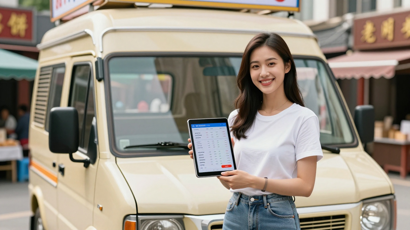 Young vocational graduate running a successful food business using management skills