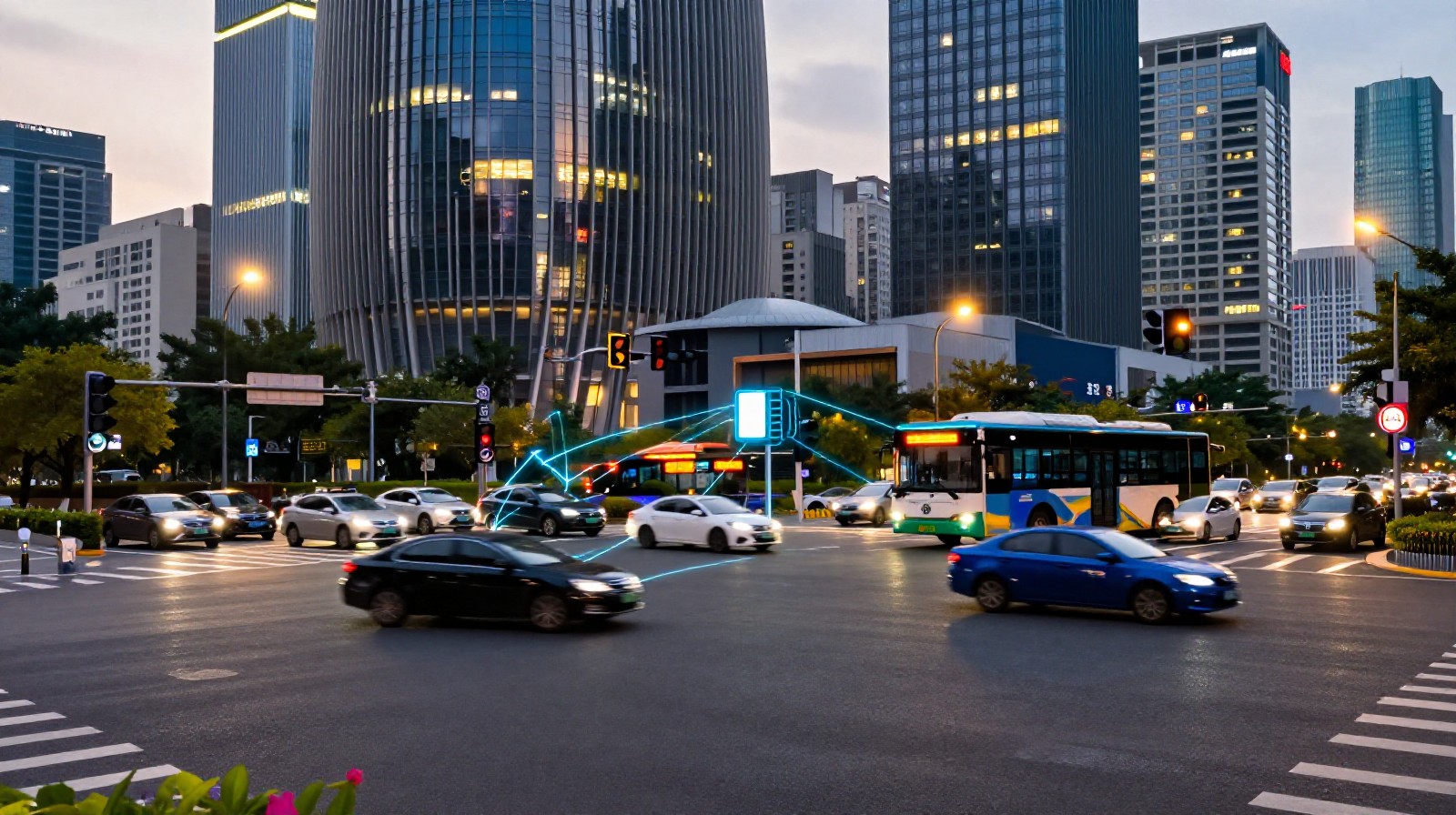 Smart city traffic management system in Shenzhen reducing congestion through real-time data