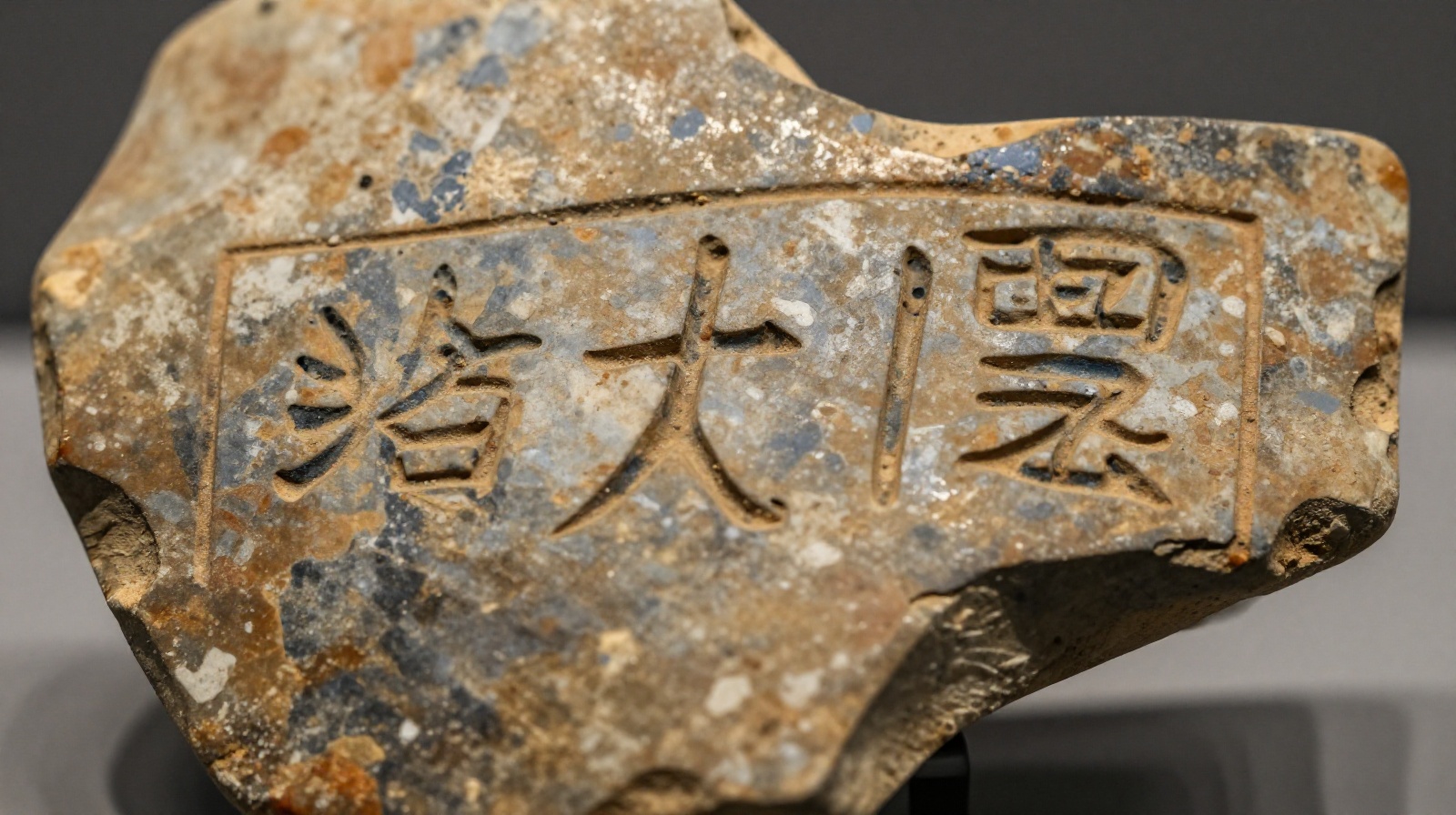 Ancient pottery fragment with unknown symbols discovered in Shaanxi's Qinling Mountains