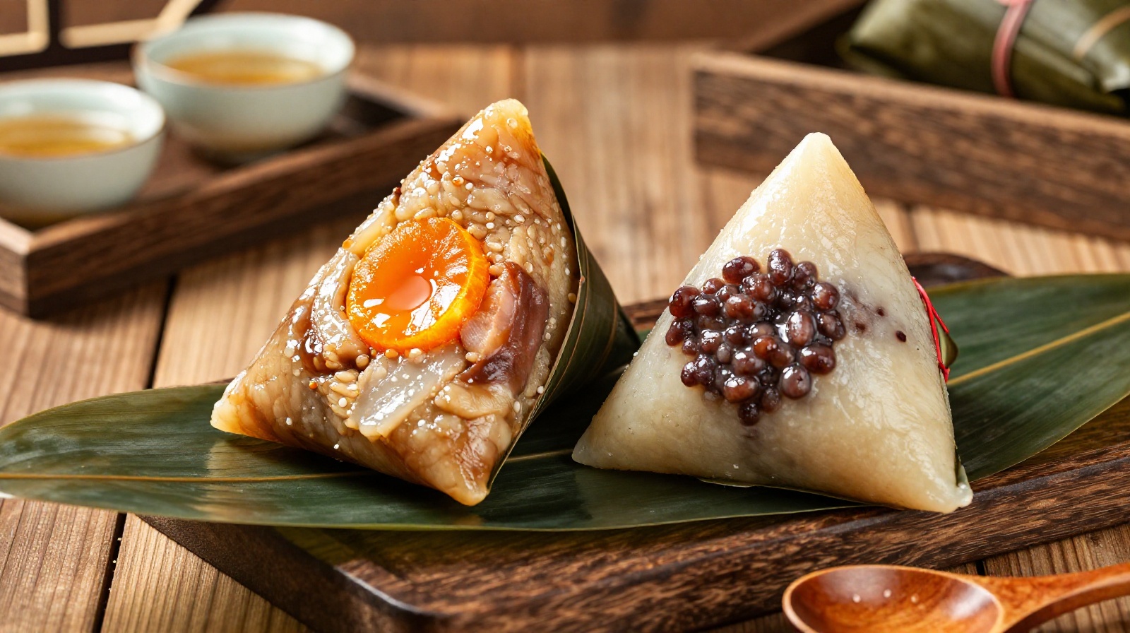 Comparison of savory southern zongzi and sweet northern zongzi styles