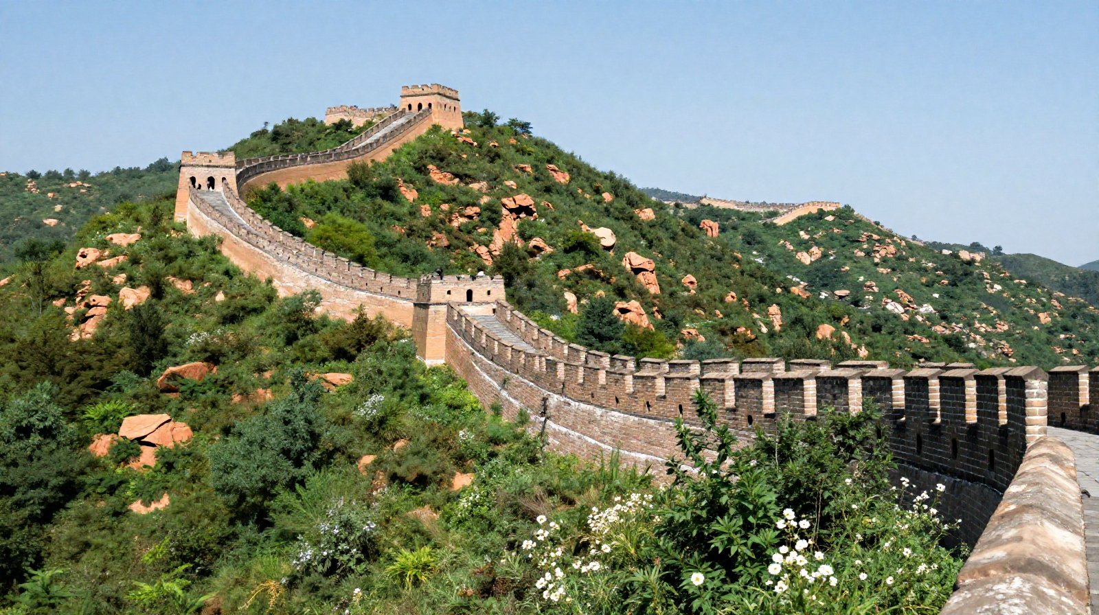 A quiet and less visited section of the Great Wall near Jialing Pass