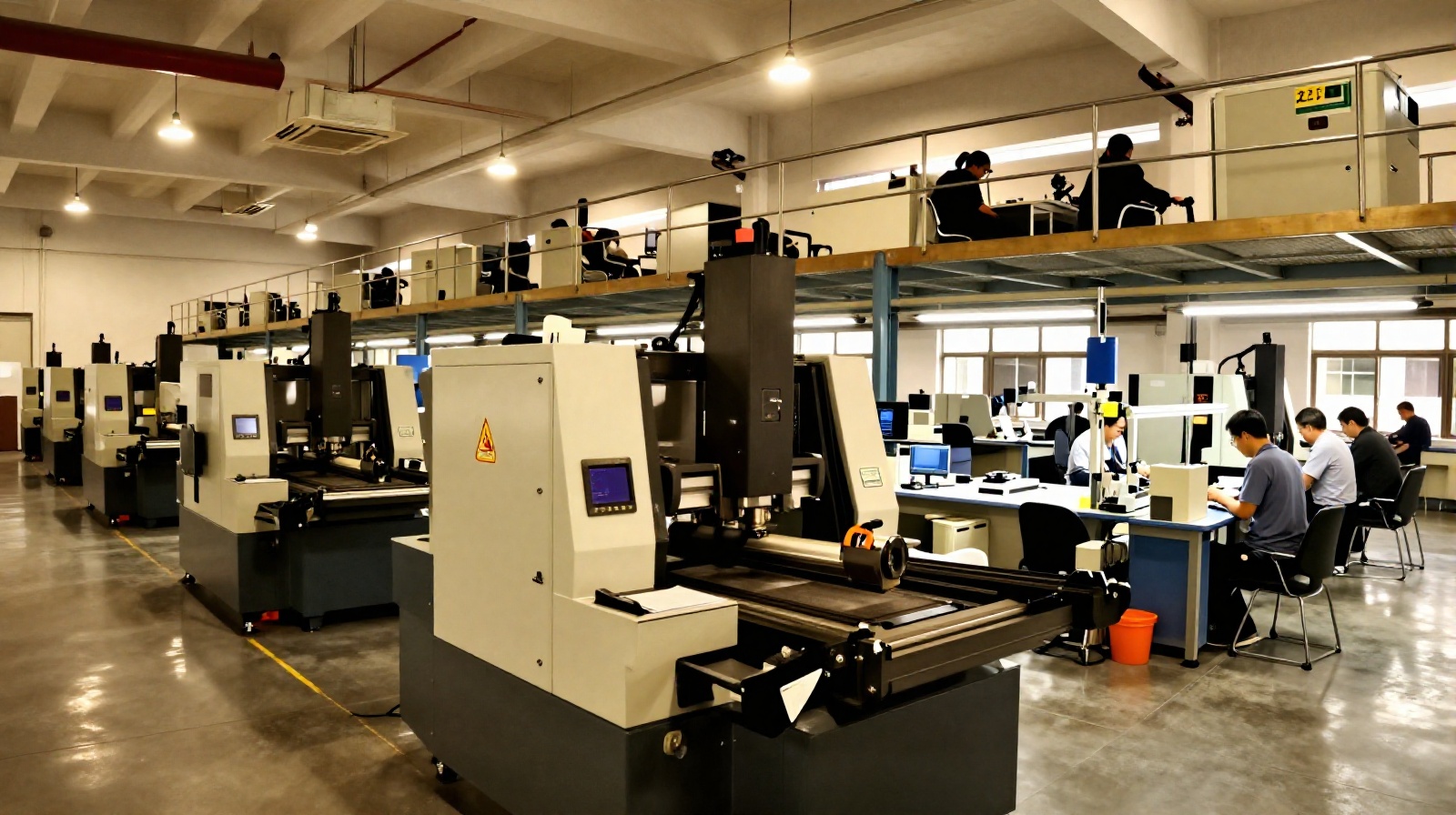 Close-up view of a compact manufacturing facility in Dongguan where plastic molding and assembly happen side-by-side, illustrating the density of the Guangdong supply chain.