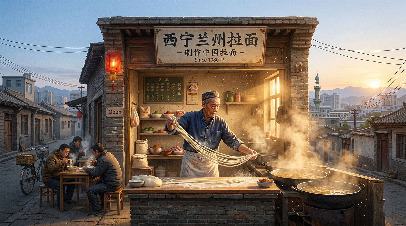 The Making of a Bowl of Hand-Pulled Noodles: A Day in the Life of a Qinghai Street Chef