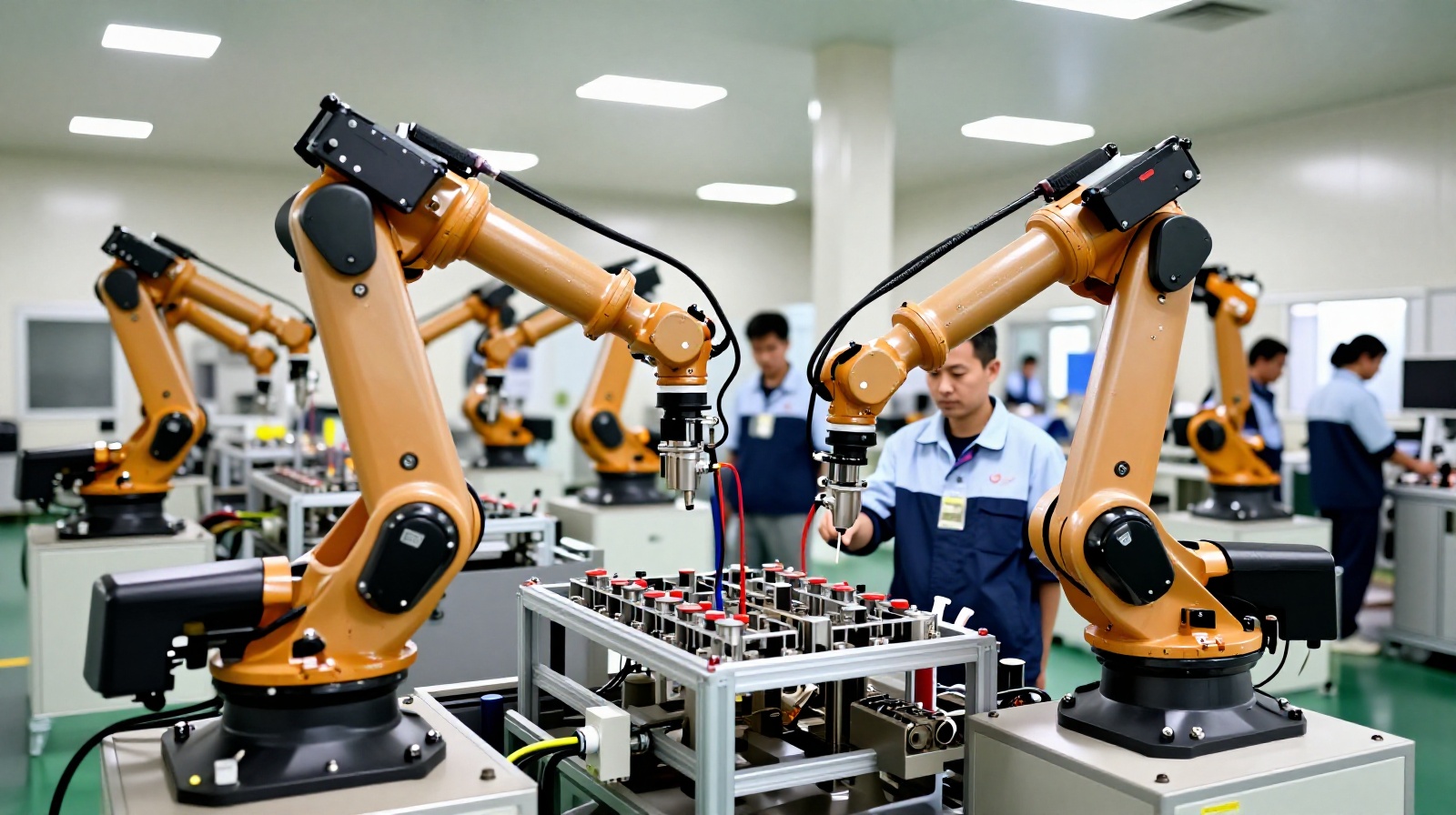 Automated battery production line in China