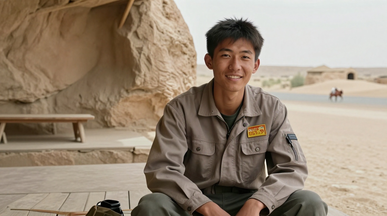 Portrait of Lin Wei, a Digital Dunhuang volunteer and photography student