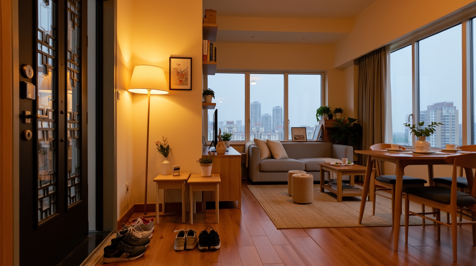 Interior of a typical shared rental apartment (hezu) in a major Chinese city