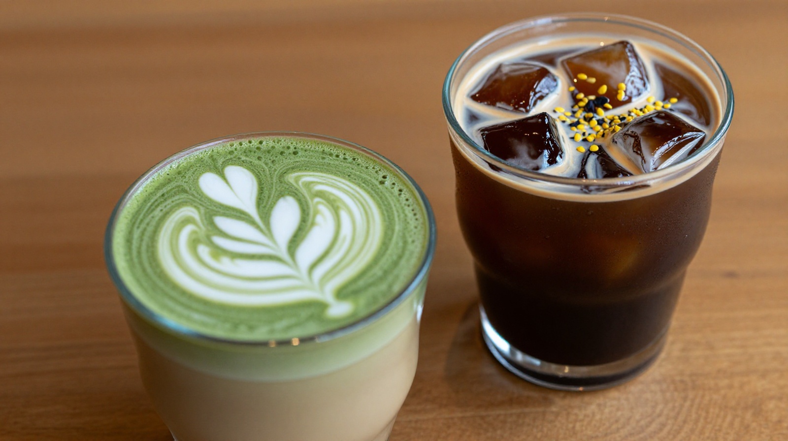 Local flavored coffee drinks blending tea culture with Western coffee