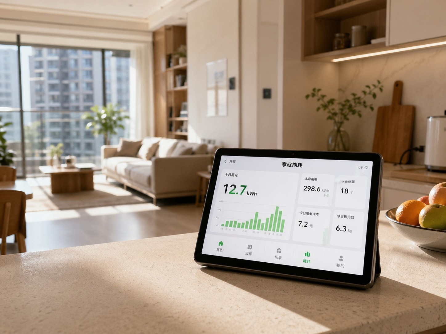 Smart home energy monitoring system in a modern Chinese residence