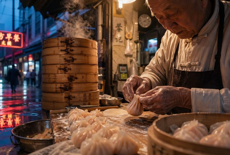 4 AM in Guangzhou: How a Dim Sum Vendor Starts the Day with One Basket of Shrimp Dumplings