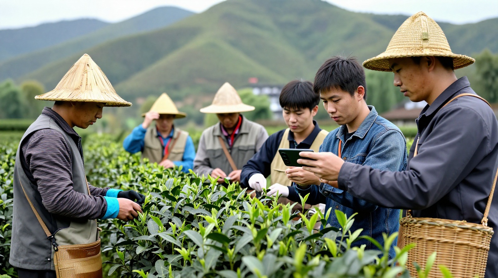 Live streaming a tea harvest to sell directly to consumers