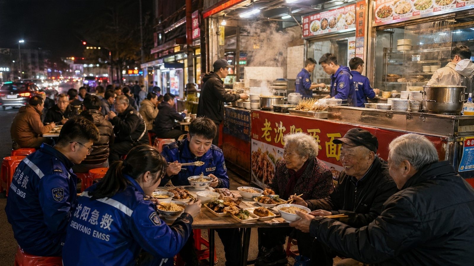 Liaoning's Night Economy: Young Workers and Retirees Sharing Late-Night Dinners