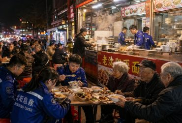 Liaoning's Night Economy: Young Workers and Retirees Sharing Late-Night Dinners
