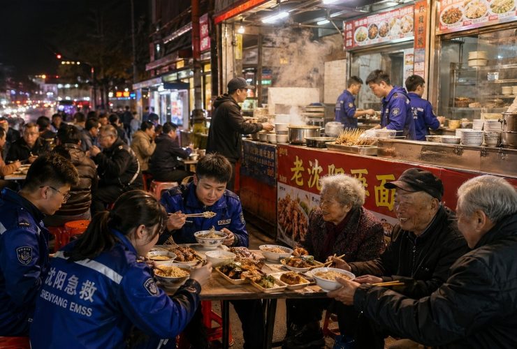 Liaoning's Night Economy: Young Workers and Retirees Sharing Late-Night Dinners