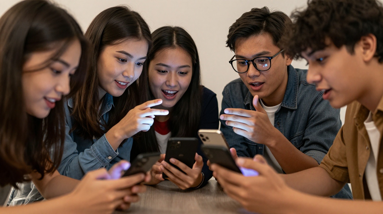 Friends preparing to buy concert tickets together using mobile apps