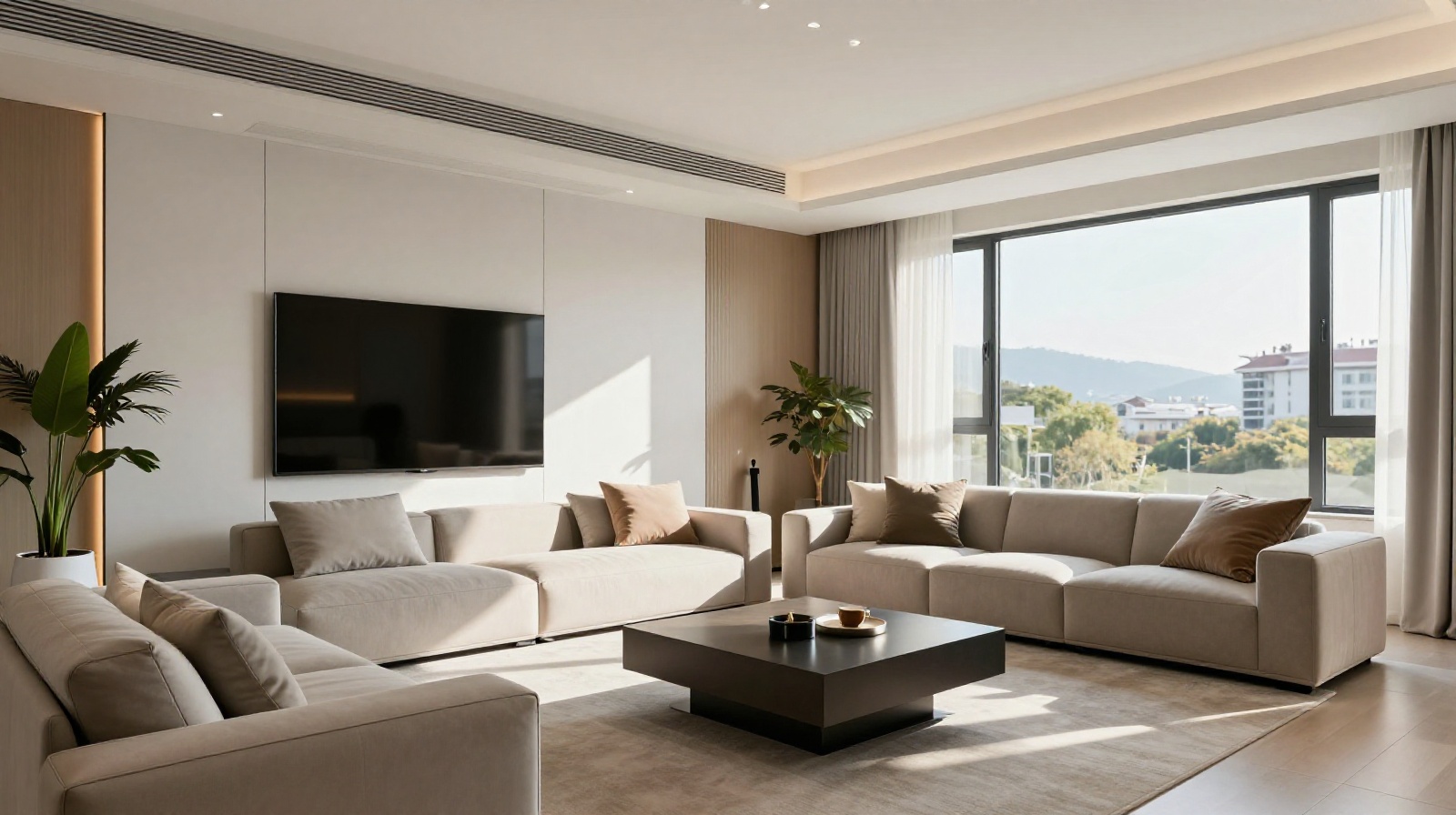A typical modern apartment interior in a Chinese city like Beijing or Shanghai.