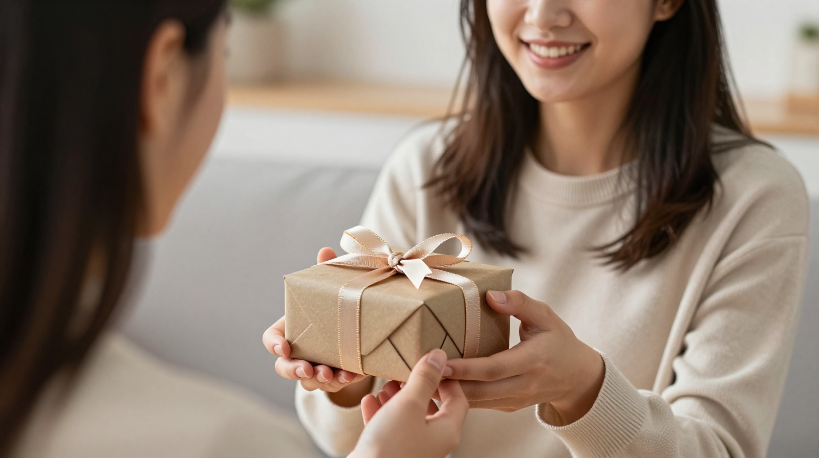 Accepting a birthday gift with both hands in Chinese culture
