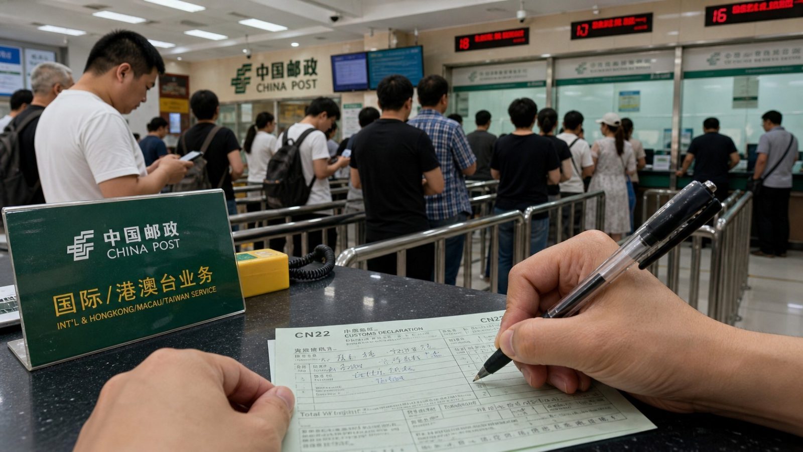 Navigating a Chinese Post Office: Sending Postcards and Packages Abroad