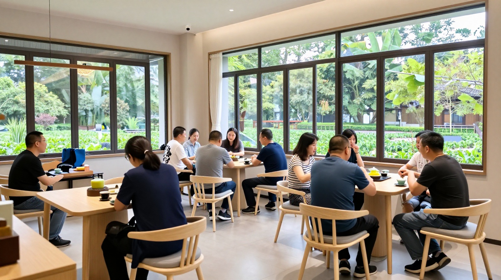 Authentic Chinese tea culture experience in a public, reputable tea house with locals