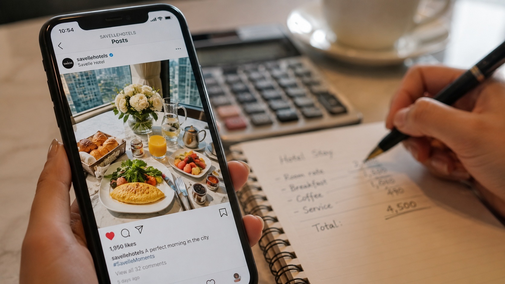 Smartphone displaying a curated social media post, highlighting the business side of influencer culture.