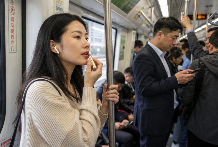 The Subway Vanity: Doing a Full Face of Makeup on a Moving Train