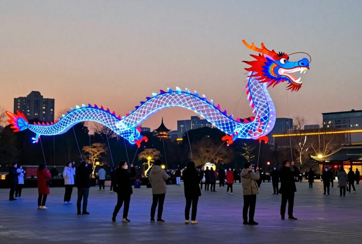 The Competitive World of Giant LED Kites in the Night Sky