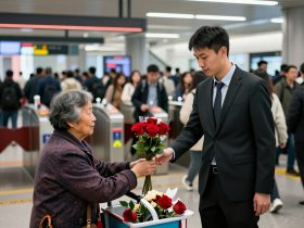 The Flower Auntie: Selling Romance at the Subway Exit During Rush Hour