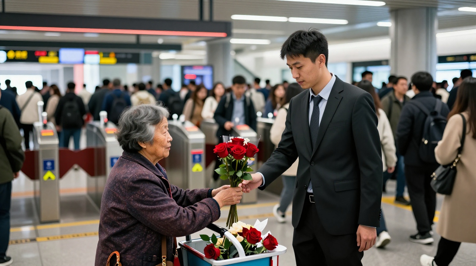 The Flower Auntie: Selling Romance at the Subway Exit During Rush Hour