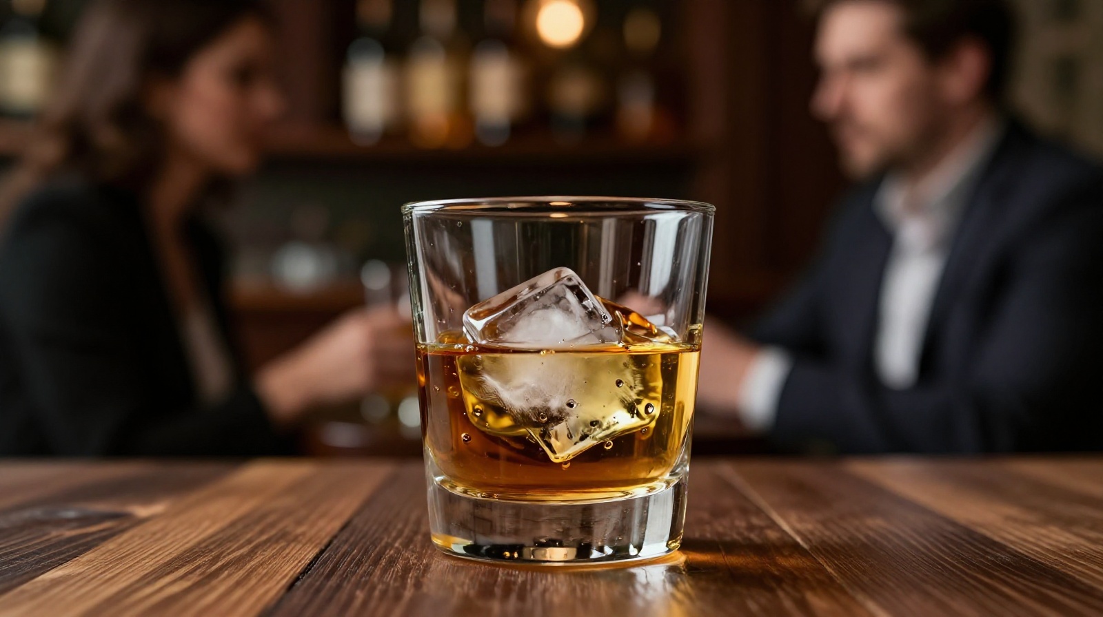 Close-up of a whiskey glass in a private speakeasy, highlighting the luxury beverage culture