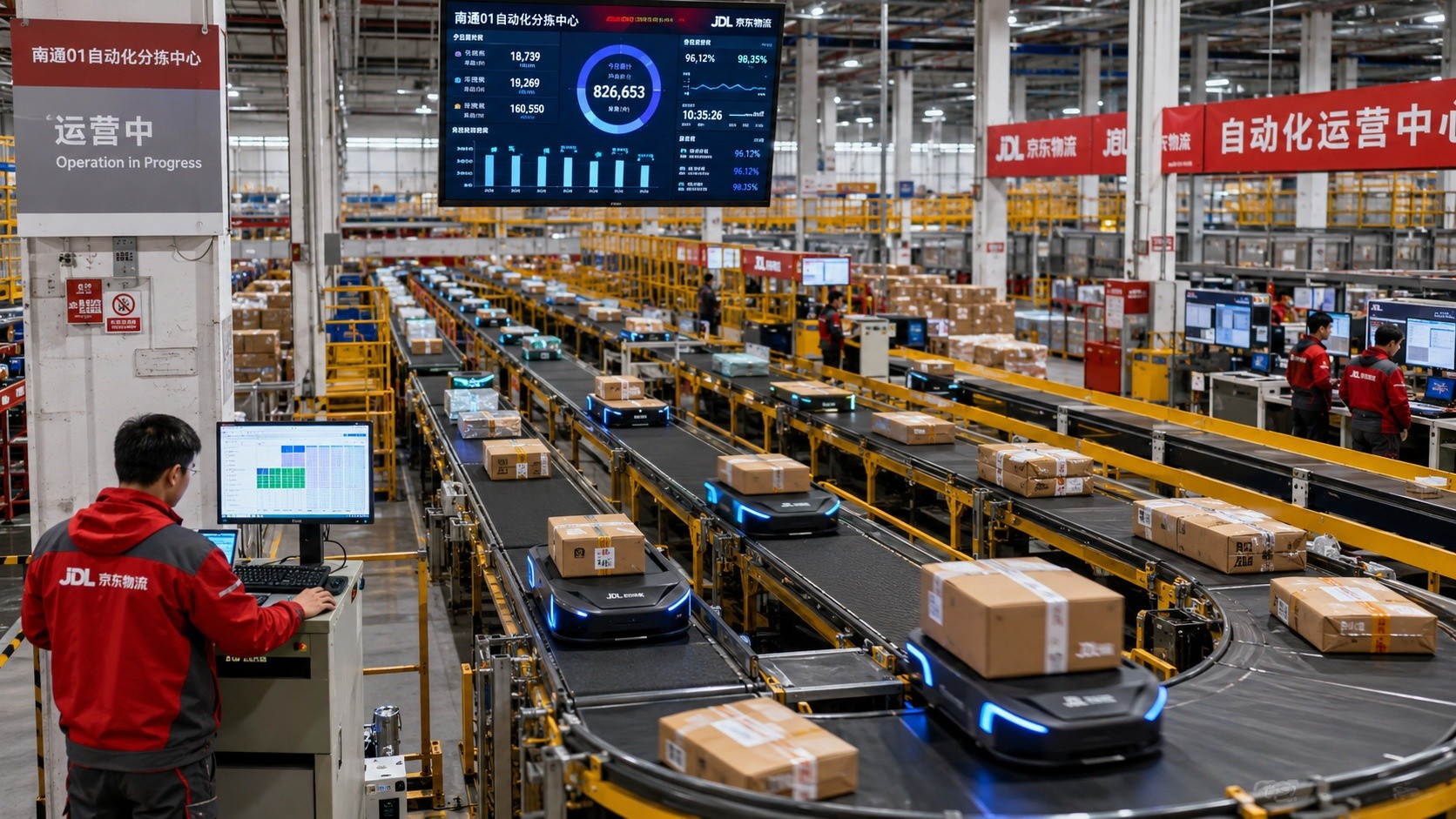 Automated logistics center in China demonstrating the resilience and adaptability of the Chinese e-commerce sector.