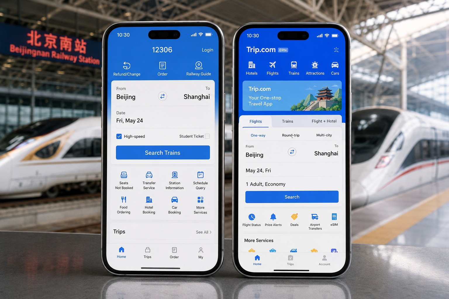 12306 vs. Trip.com: Which App Should You Use to Buy Train Tickets?