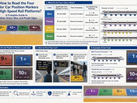 How to Read the Four-Color Floor Markers on Chinese High-Speed Rail Platforms? Understand Orange, Green, Blue, and Purple