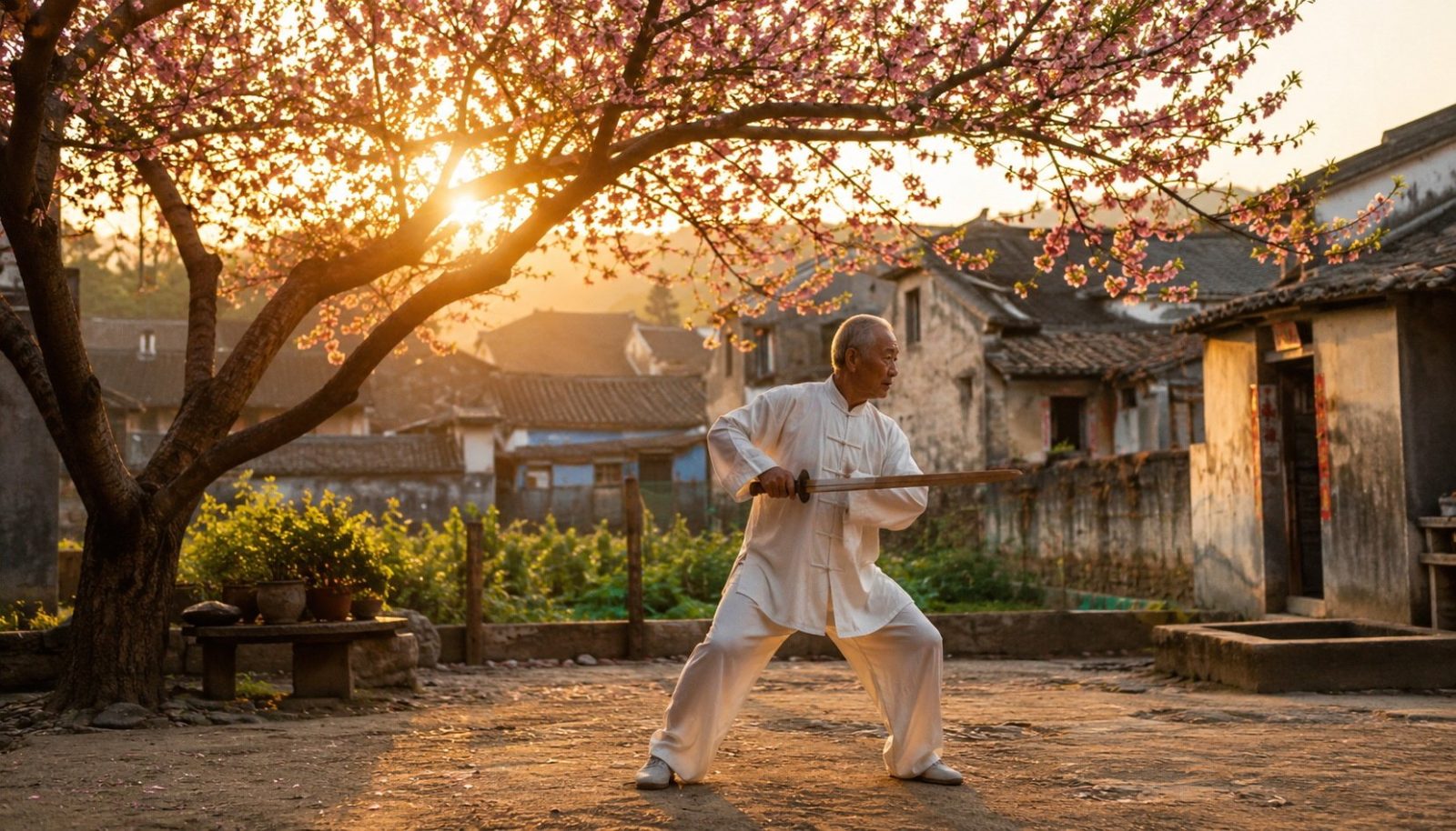 A Retired Teacher's Wuxia Dream: Practicing Swordplay in His Backyard for 30 Years