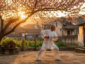 A Retired Teacher's Wuxia Dream: Practicing Swordplay in His Backyard for 30 Years