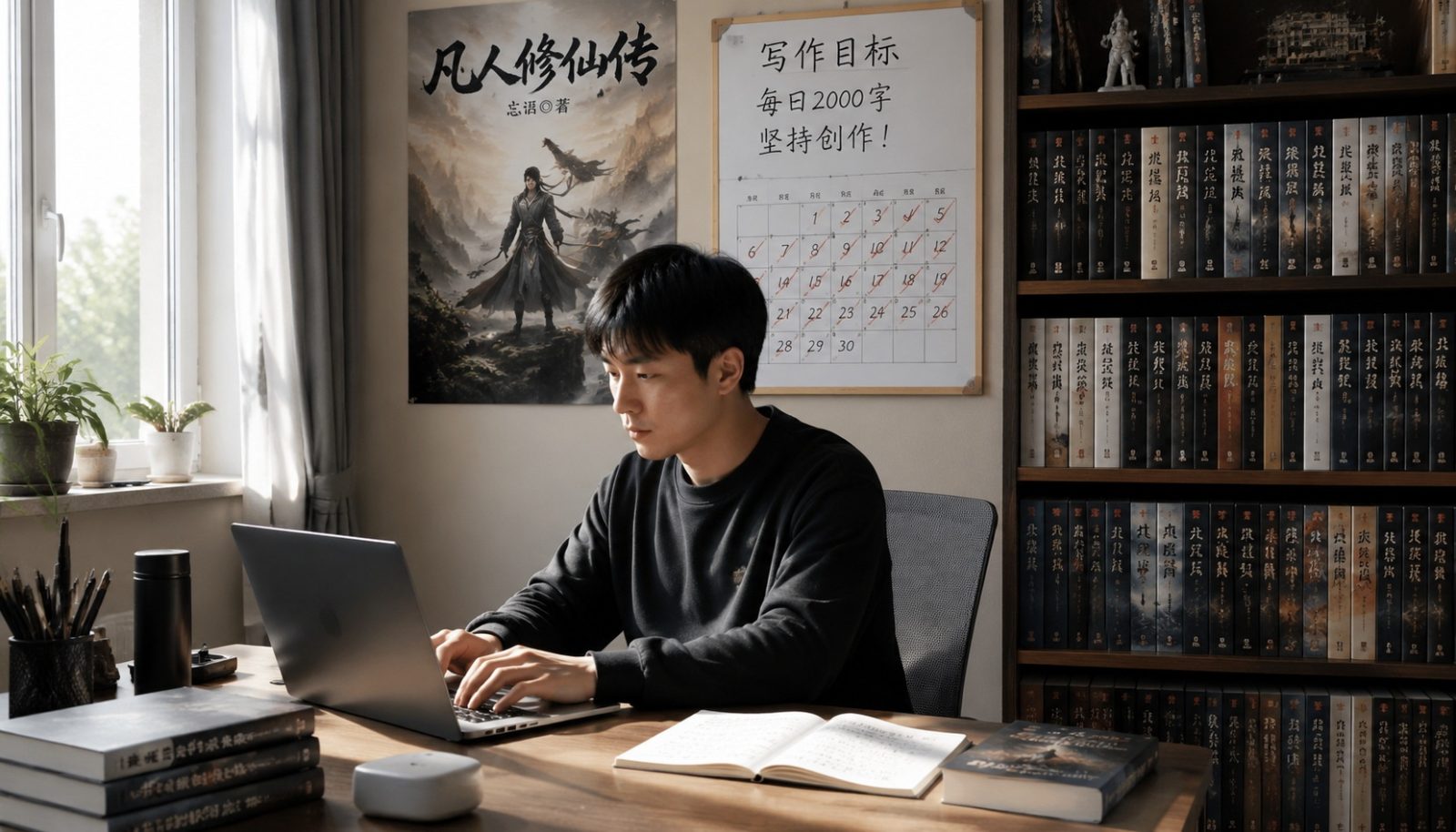 A Day in the Life of a Chinese Cultivation Novel Author: Writing 10,000 Words