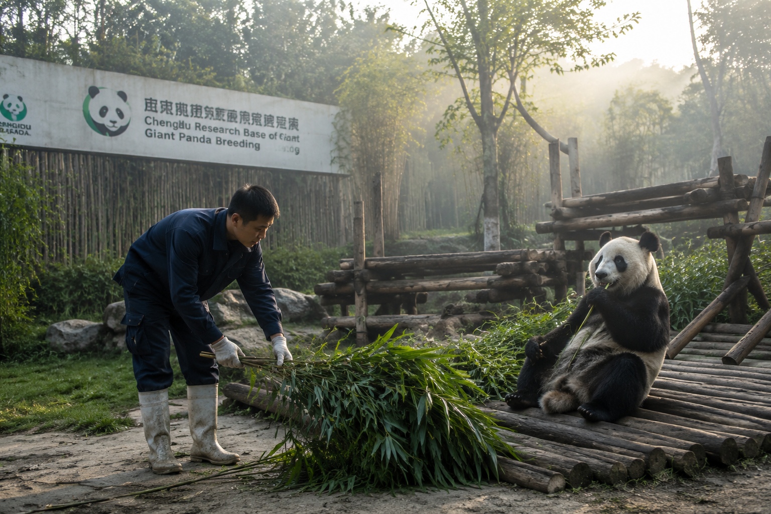 A Day at the Panda Base: Stories from Keepers and Tourists