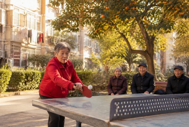A Retired Worker's Table Tennis Life: Finding Purpose at the Community Table