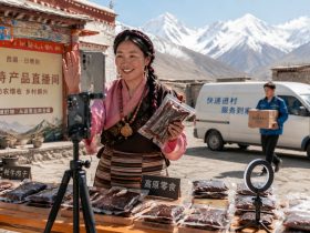 In Shigatse, a Tibetan Sister Sells Yak Meat on Douyin, and the Delivery Guy Is Han