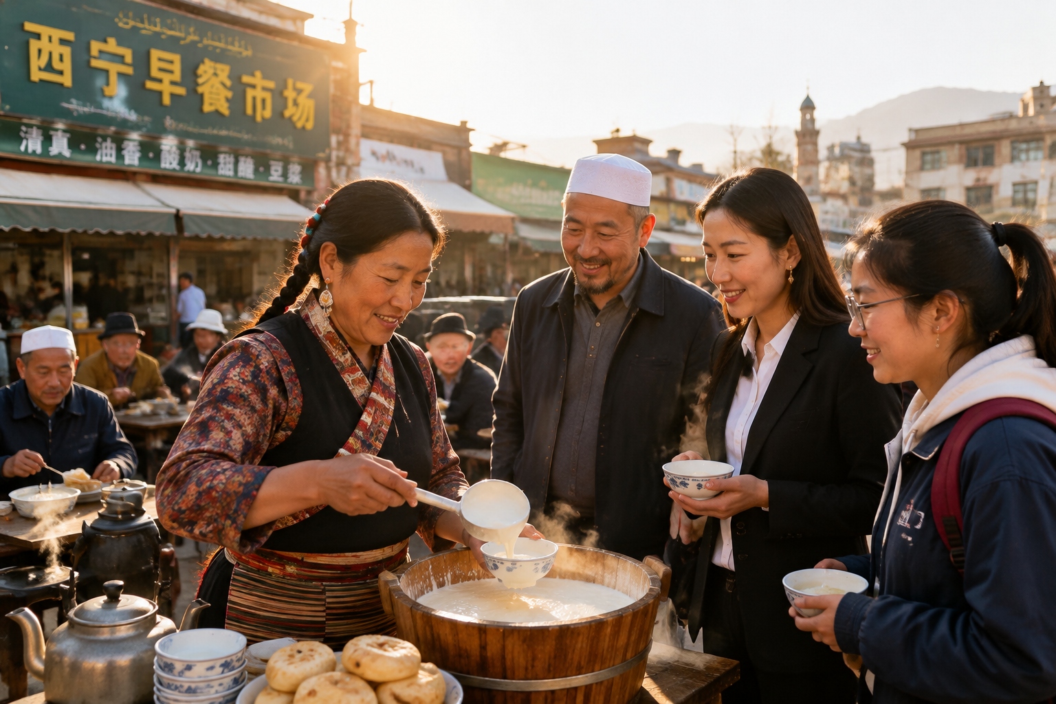 In Qinghai, How a Bowl of Tibetan Yogurt Brings Tibetan, Hui, and Han Breakfast Tables Together