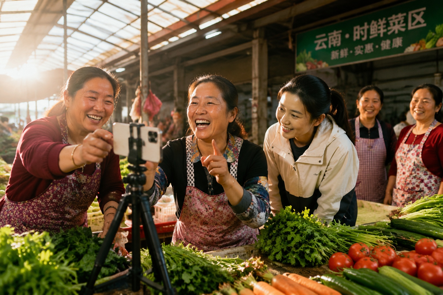 She Taught the Aunties at the Wet Market to Sell Vegetables via Livestream