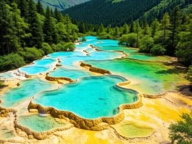 Decoding Huanglong: How Travertine Pools Get Their Colors and Terraced Shapes