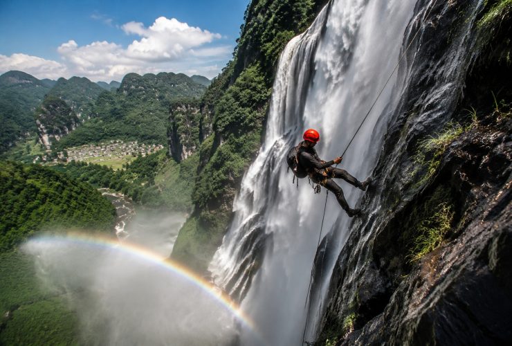 Climbing Guizhou's Waterfalls: An Adrenaline Rush and a Cultural Encounter