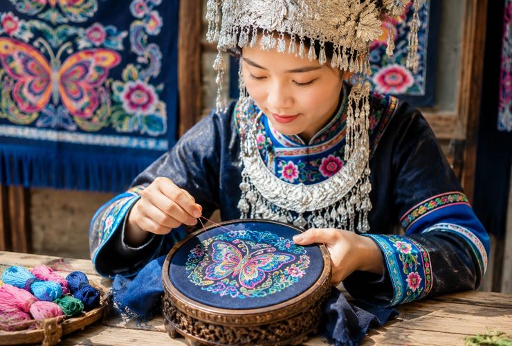 What Cosmology Lies Hidden in the Patterns of Miao Embroidery?